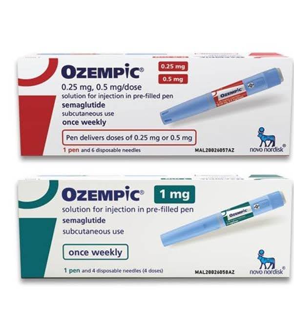 Ozempic comes in 0.25mg/0.5mg starter pen and a 1mg treatment pen